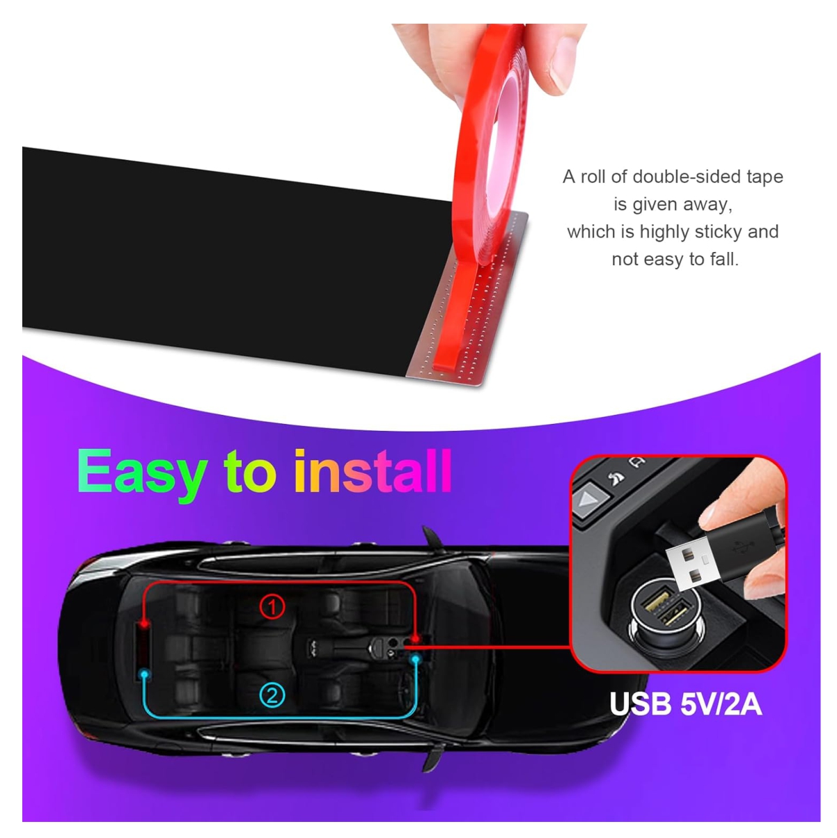 Miniatura 4 de Letrero Led Carro Aviso Flexible 25cm